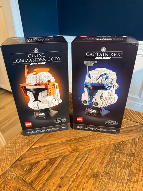 LEGO Star Wars Captain Rex & Commander Cody Helmets Set 75349 75350 New Sealed