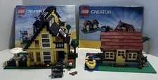 LEGO Creator 5766 Log Cabin & 4996 BEACH HOUSE 3 IN 1 - 99% Complete W/ Manuals!