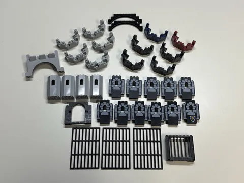 Lego Castle Lot | Wall Panels, Turret Tops, Turret Walls, Gates, etc.