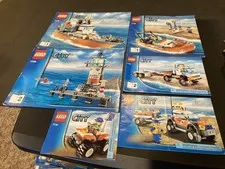 Lego 7626 7637 7736 Coast Guard Patrol Boat & Tower #7739 Manuals ONLY Lot 11
