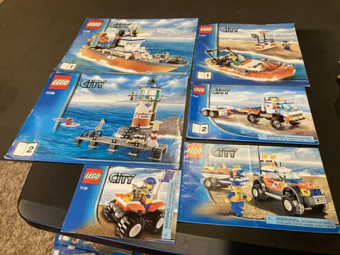 Lego 7626 7637 7736 Coast Guard Patrol Boat & Tower #7739 Manuals ONLY Lot 11