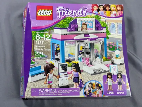 LEGO Friends Butterfly Beauty Shop 3187 221pc 6-12 Box Complete Set Retired