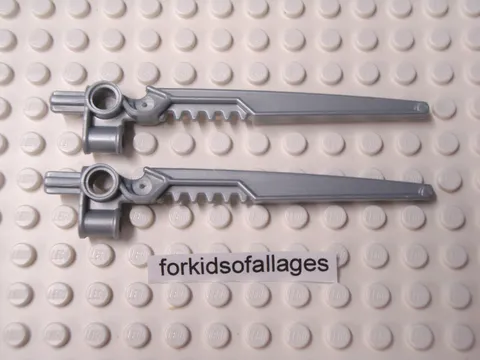 LEGO Bionicle Weapon Blizzard Blade (Toa Kopaka) 60924 Pearl Light Gray x2