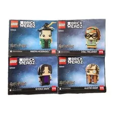 Brick Headz LEGO Harry Potter 40560 4 Professors Manuals  Booklets No Bricks