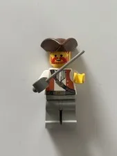 LEGO Pirate Minifigure Brown Vest Ascot pi053 Figure w/ Playwear