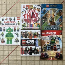 Lego Book Lot 5 books, 4 are hardcover, 1 is paperback.