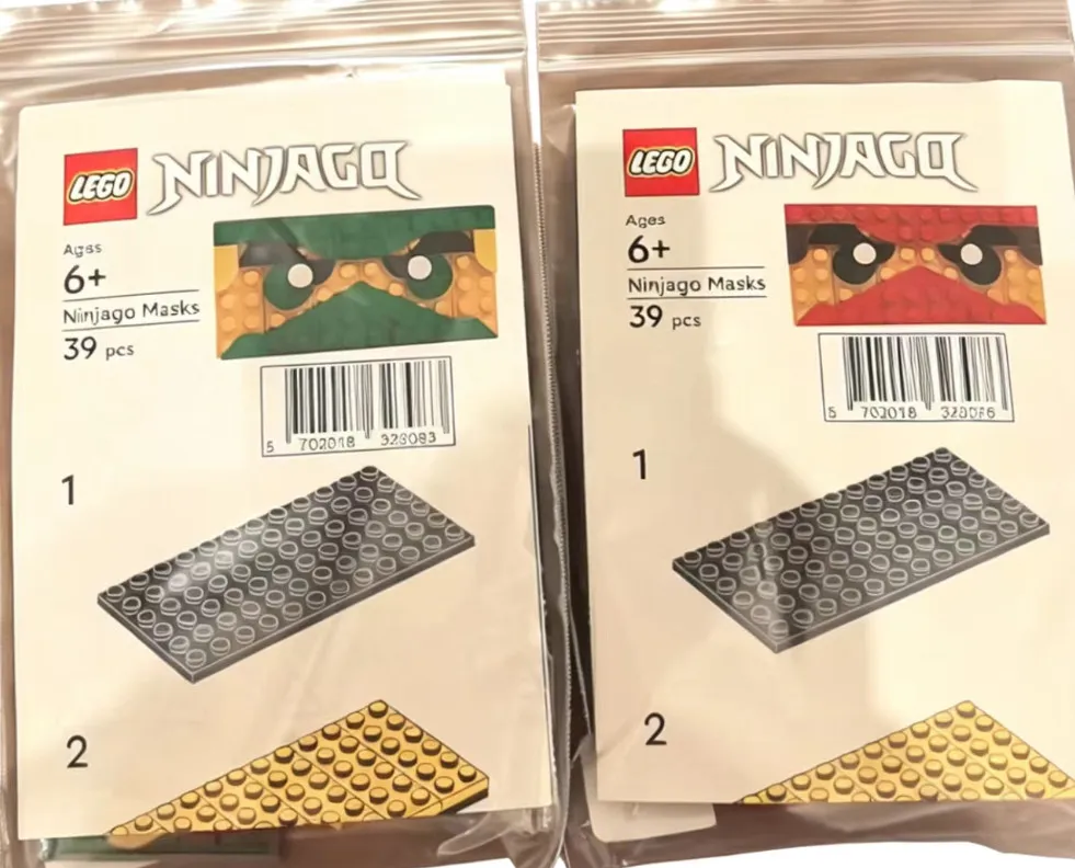 LEGO Ninjago Kai & Lloyd Mask Brick Set Limited 2 pcs Set 6649372 6649373