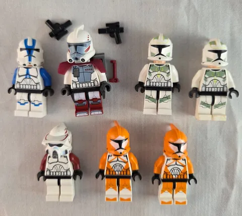 Lego Star Wars Minifigure Lot Minfigs Clone Troopers Arf 501st Rancor Horn Bomb