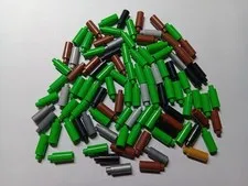 LEGO LOT 100 MINIFIGURE UTENSIL CANDLE  #37762 MIXED COLORS