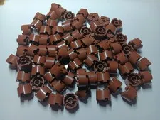LEGO BULK LOT OF 80 REDDISH BROWN ROUND 2X2 BRICKS #3941