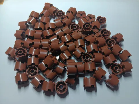 LEGO BULK LOT OF 80 REDDISH BROWN ROUND 2X2 BRICKS #3941