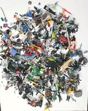 Huge Lot Of LEGO BIONICLE Assorted Figures Masks, Parts, Weapons, Sets 18 Pounds