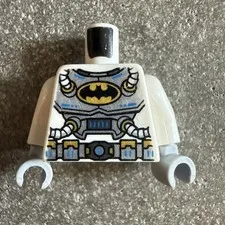 Lego New White Minifigure Torso Batman Logo Spacesuit Four Hoses Utility Belt