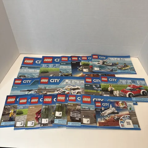 LEGO City Instruction Manual Lot Of 19 Booklets Mixed Sets NO Bricks Free Ship