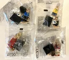 Set of 4 Custom Lego Pro Soccer Player Minifigures Neymar, Modric, Cavani, KDB