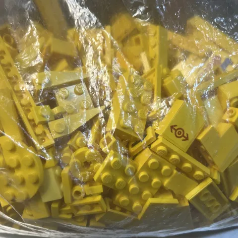 1 and 1/2lb Yellow LEGO Bricks Plates Slope EUC Random Bulk Lot Good Mix 1.5 lbs