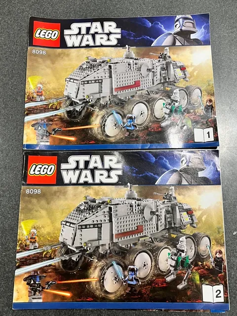 LEGO Star Wars 8098 Clone Tank Instruction Manuals 1 & 2 No Bricks