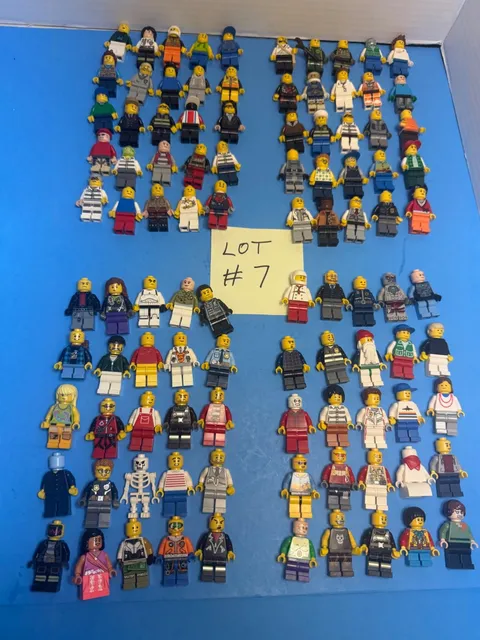LEGO MINIFIGURE BULK LOT - 100  Minifigures - Different Themes - Used