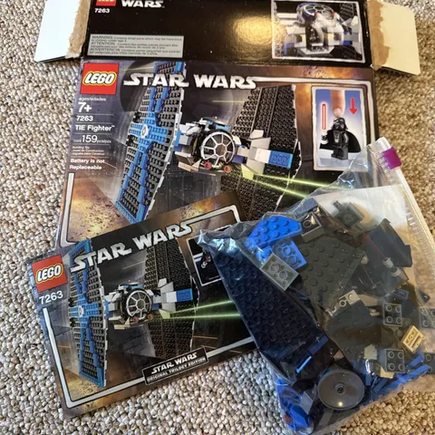 LEGO Star Wars: Tie Fighter Set 7263 Open Box All Pieces Included With Figures