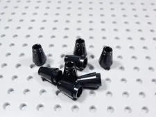 LEGO Lot of 8 Black 1x1 Round Cones BF