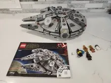 LEGO Star Wars Millennium Falcon 75257 99.99% COMPLETE Set 1329 pcs - Used
