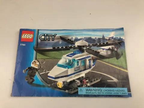 Lego City 7741 Police Helicopter Instruction Manual Good Condition