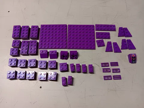 LEGO BULK LOT 46 OLD PURPLE BRICKS PLATES SLOPES & SPECIALTY PIECES RARE