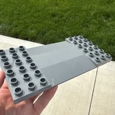 Lego Duplo 6x12 Dot Baseplate Grey Ramp Road bump Road Platform plate