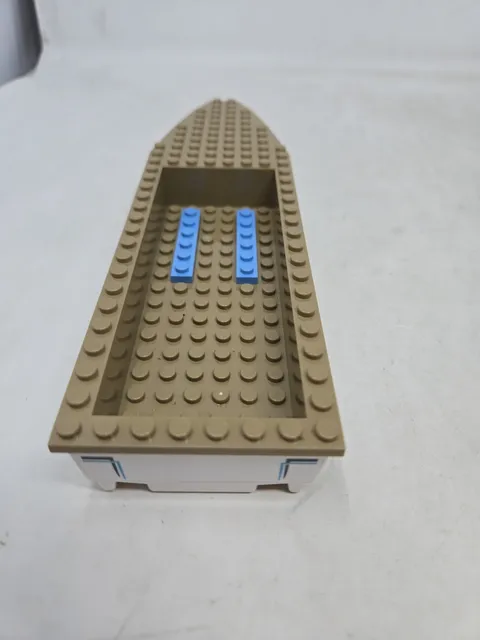 Lego Boat Brown Tan Deck 92711 & White Hull 92710 Replacement Part Vintage
