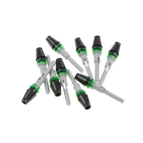 10X Lego Technic Pin 1/2 Rod 2L Light Gray Cone Black Brick 4073 4589B 61184