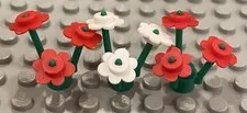 LEGO Red And White Flowers