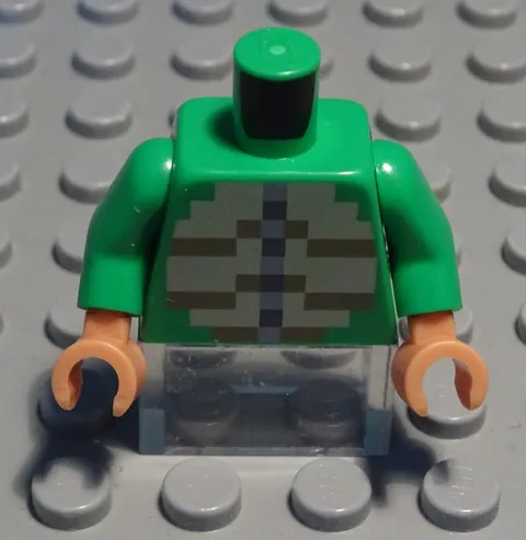 Lego Figure Accessories Top Torso Light Green With Decor
