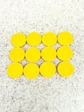 Lot Of LEGO 12 Minifigure Utensil Dish Plates 3x3   6256 Yellow