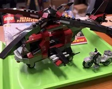 LEGO Wolverine's Chopper Showdown (6866) helicopter And Motorcycle ONLY W/ Book