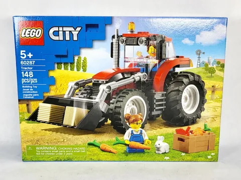 New! LEGO City 60287 Tractor Set Red Big Wheels Farmer Rabbit Vegetables