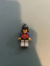 Lego Dragon Knight 1-Light Gray Legs W/ Black Hips Black Helmet w/Neck Protector