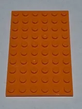LEGO Plate Orange ● 6 X 10 ● #  3033 ● QTY 1