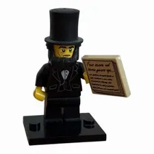 LEGO Minifigure Abraham Lincoln Beard Hat for Movie, Gettysburg Address
