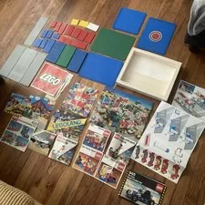 Vintage Lego 6375 Exxon Gas Station Town Classic Box Misc Manuals And Parts Lot