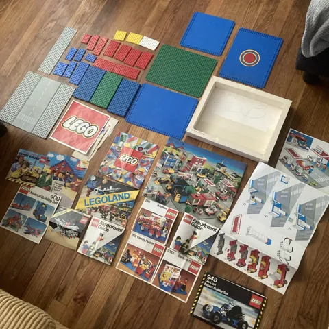 Vintage Lego 6375 Exxon Gas Station Town Classic Box Misc Manuals And Parts Lot