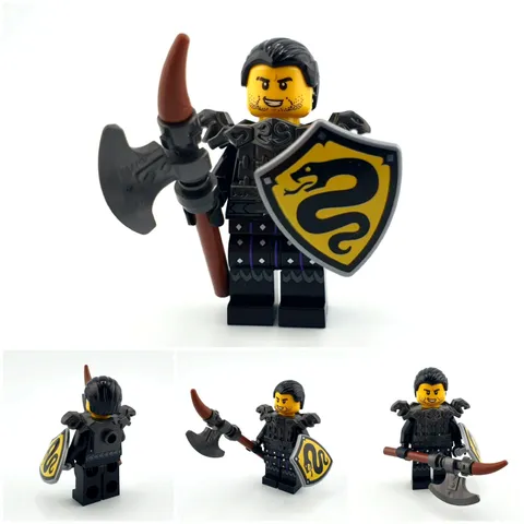 MOC from LEGO® Parts Serpent Axewarrior / Axe Warrior | Fits 10332 31168