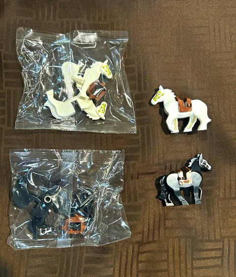 LOT Bulk 14 pc Minifigures WW2 Military Horse With Saddle Lego Build compatible