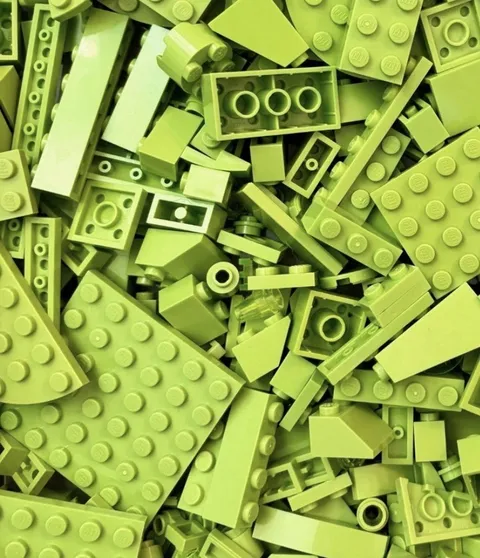 Lime Lego Lot by Color 1/2 LB Pound 200 Pieces Sorted Bulk - BUY MORE & SAVE!