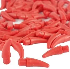 100 Pieces LEGO® Red Barb Claw Horn Tooth Small with Bar End Lot 53451