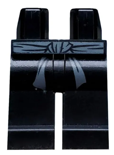 LEGO® Part 970c00pb0095 - Hips and Legs with Dark Bluish Gray Sash Pattern