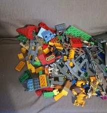 Lego DUPLO 2.3 Kg Mixed Bricks Blocks with Figures Zoo Railway + 1kg CLEMENTONI 