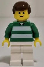 Lego Soccer Player Minifigure Green And White Team With Number 10 On Back