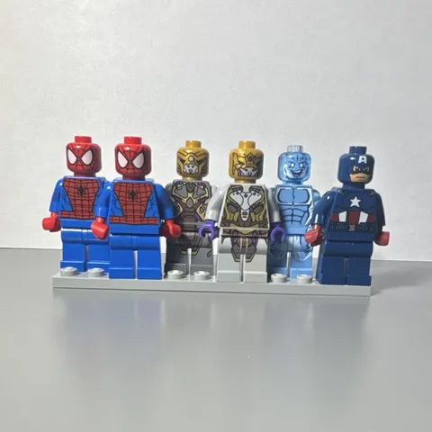 LEGO Marvel Minifigure Lot - Spider-Man & Captain America (6 pcs)