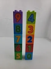 Lego Duplo Numbers Blocks Bricks 10 Pieces Lot 1 2 3 4 5 6 7 8 9 10
