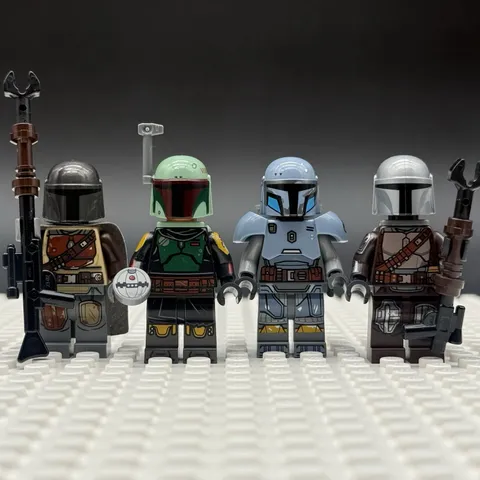 LEGO Star Wars Mandalorian Minifigure Lot Mando Boba Fett Paz Vizsla X4 Lot
